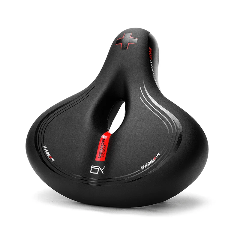 

2021newBig Bike Cushion seat soft oversized bike seat Comfortable PU bicycle seat post leather bike saddle