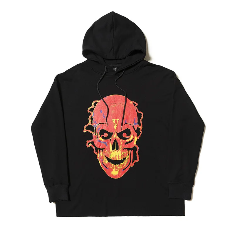 

High quality brand wholesale casual large size fashion loose hoodie 100% cotton men's hoodie vlones pullover hooded sweater, Customized colors