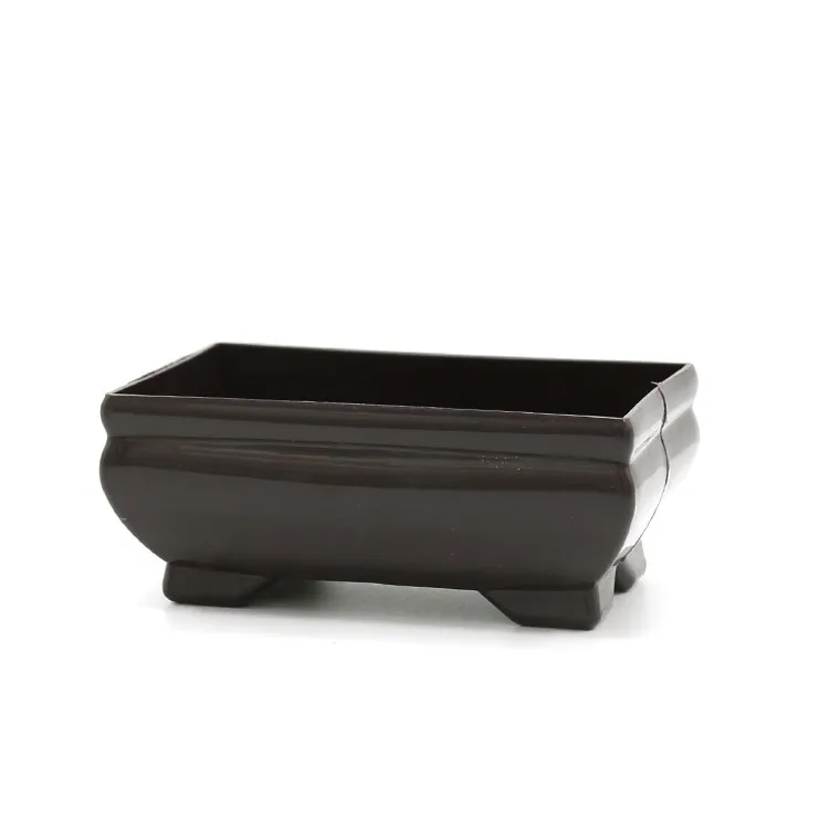 

Simulation Tree Plant Accessories Bonsai Decoration Black Small Plastic Rectangle Flower Pot