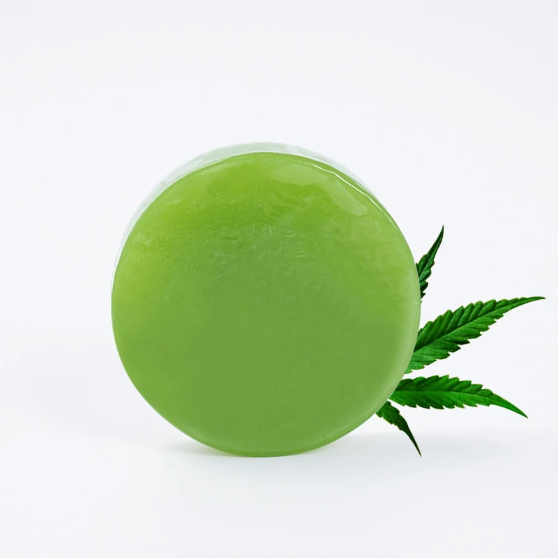 

Hot Selling Handmade Natural Bath Soap Organic Cbd Oil Hemp Soap, Green