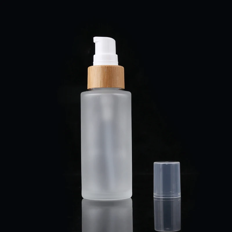 

Wholesale Makeup Packaging Glass Pump Bottle 150ml Cosmetic Frosted Glass Lotion Glass Pump Spray Facial Toner Bottle
