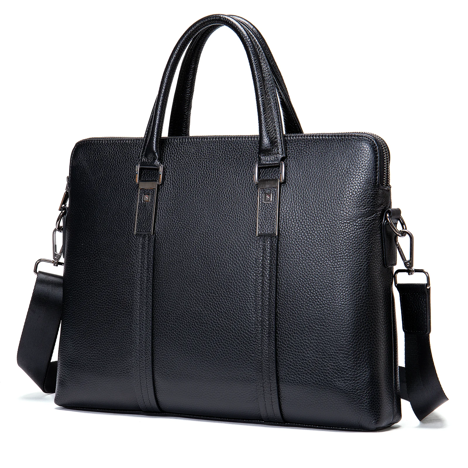 

Marrant alipress dropship wholesale geninue cowhide luxury cheap laptop bags black