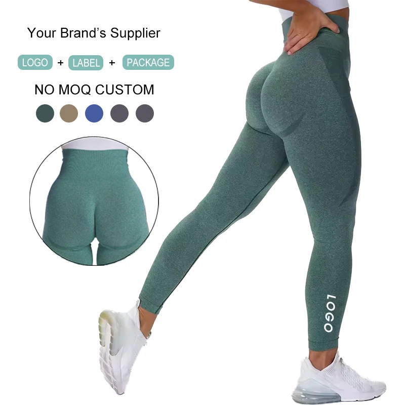 2024 Custom Logo Sport Workout Leggins Para Mujer Gimnasio Gym Seamless Yoga Leggings for Women Fitness