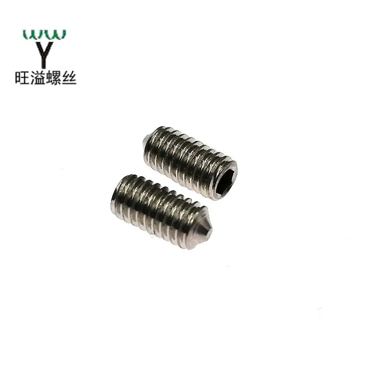
Stainless steel Set screws with cone point, DIN 916 M10-1.5 x 25mm Knurled Cup Point Alloy Steel hex Socket Set screws 