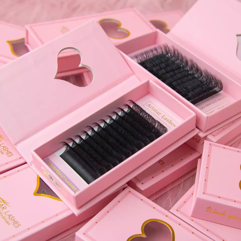 Wholesale Vendor Mega Eyelash Extension Volume Lash Trays 0.05mm Mega Volume False Eyelashes Matte 3D Easy CD Made Cashmere