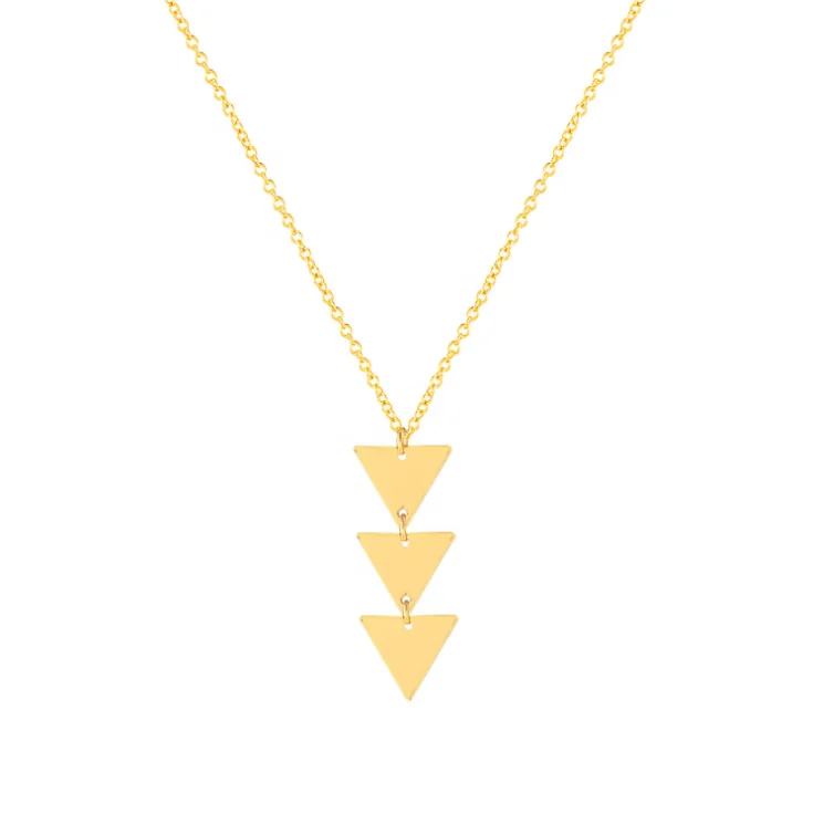 

Retro Simple Geometric triangle multilayer sequin necklace Metal Women's Exaggerated Creative Pendant Necklaces For Women