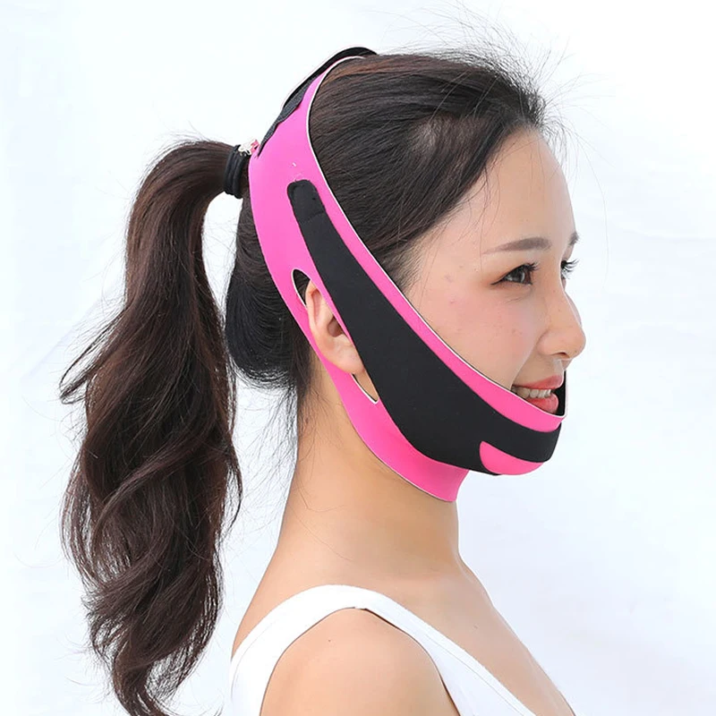

2019 hot sale Neoprene purple skinny lift face V line Anti Snoring V lift slimming V face belt for women