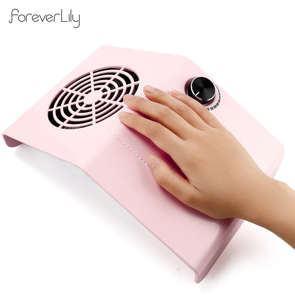 

80w nail dust collector nail dust removal super suction dust collector, White/pink
