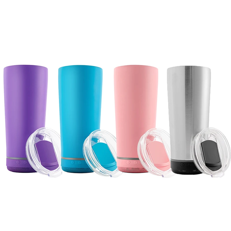 

18oz Taza Altavoz Horn Glasses Double Wall Stainless Steel Speaker sublimation Insulated Sublimation Music Cup vaso de altavoz, As pic