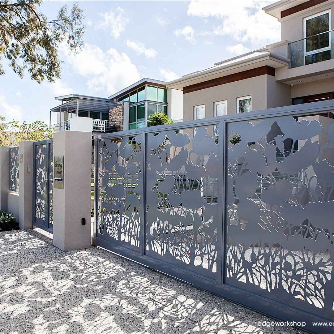 

Custom decorative metal Aluminum Laser Cut Perforated Screen Fence Panel Garden Fence panel