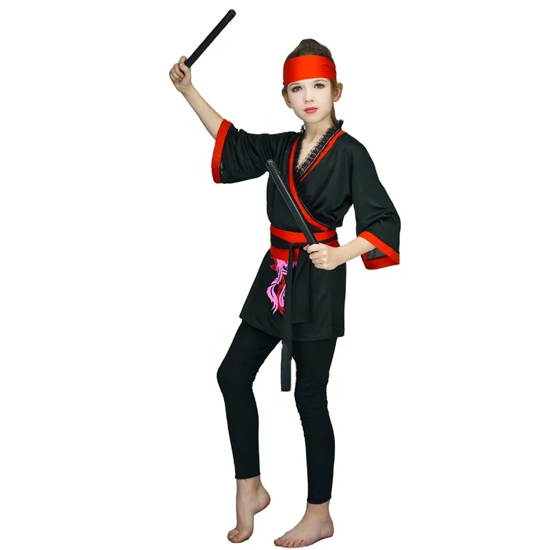 

Halloween Dress Up party cosplay Ninja Costume Kids Cosplay Japan Ninja Dress for girl