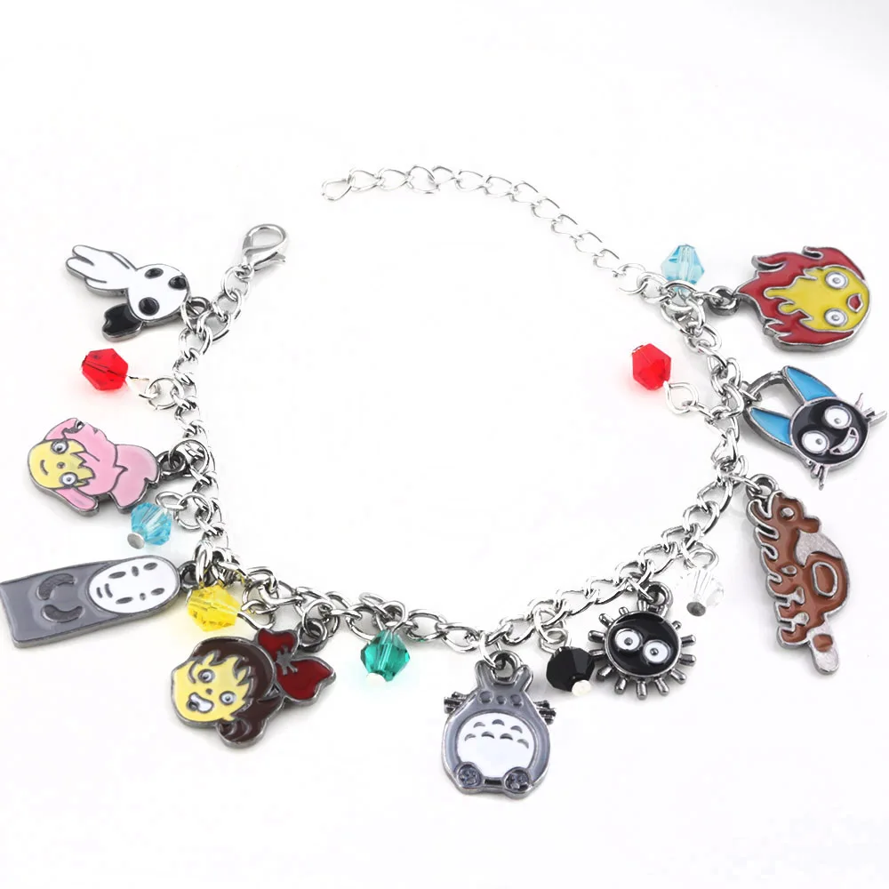 

Fashion Spirited Away No Face Man Tonari No Totoro Charms Bracelet