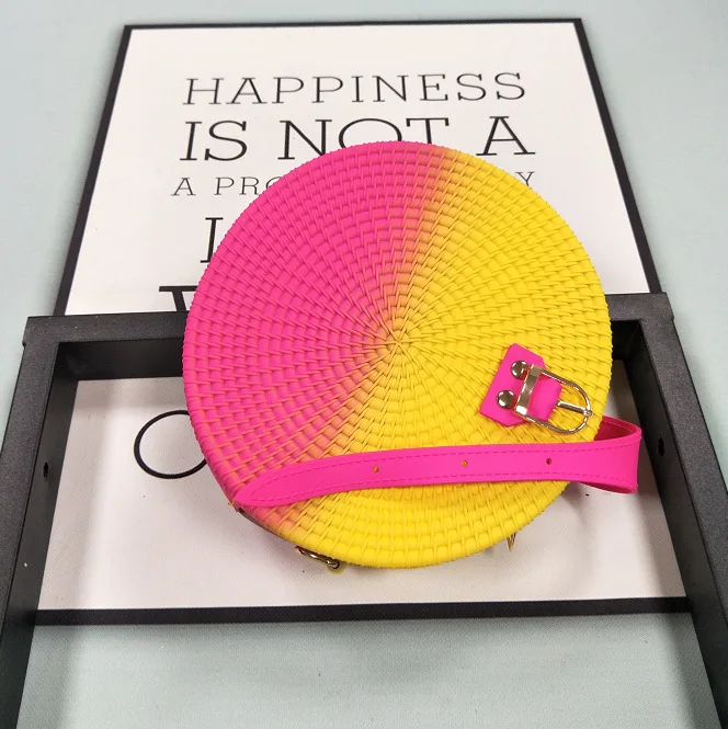 

2021 new arrivals jelly purse rattan bags women handbags ladies, Rainbow