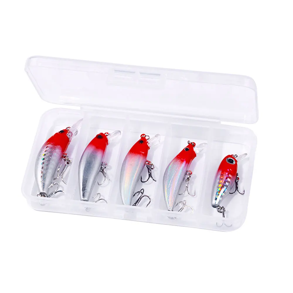 Wholesale Box024-B Combo 5pcs/box Mixed Sizes Artificial Hard Jerkbaits Minnow Fishing Lures Set
