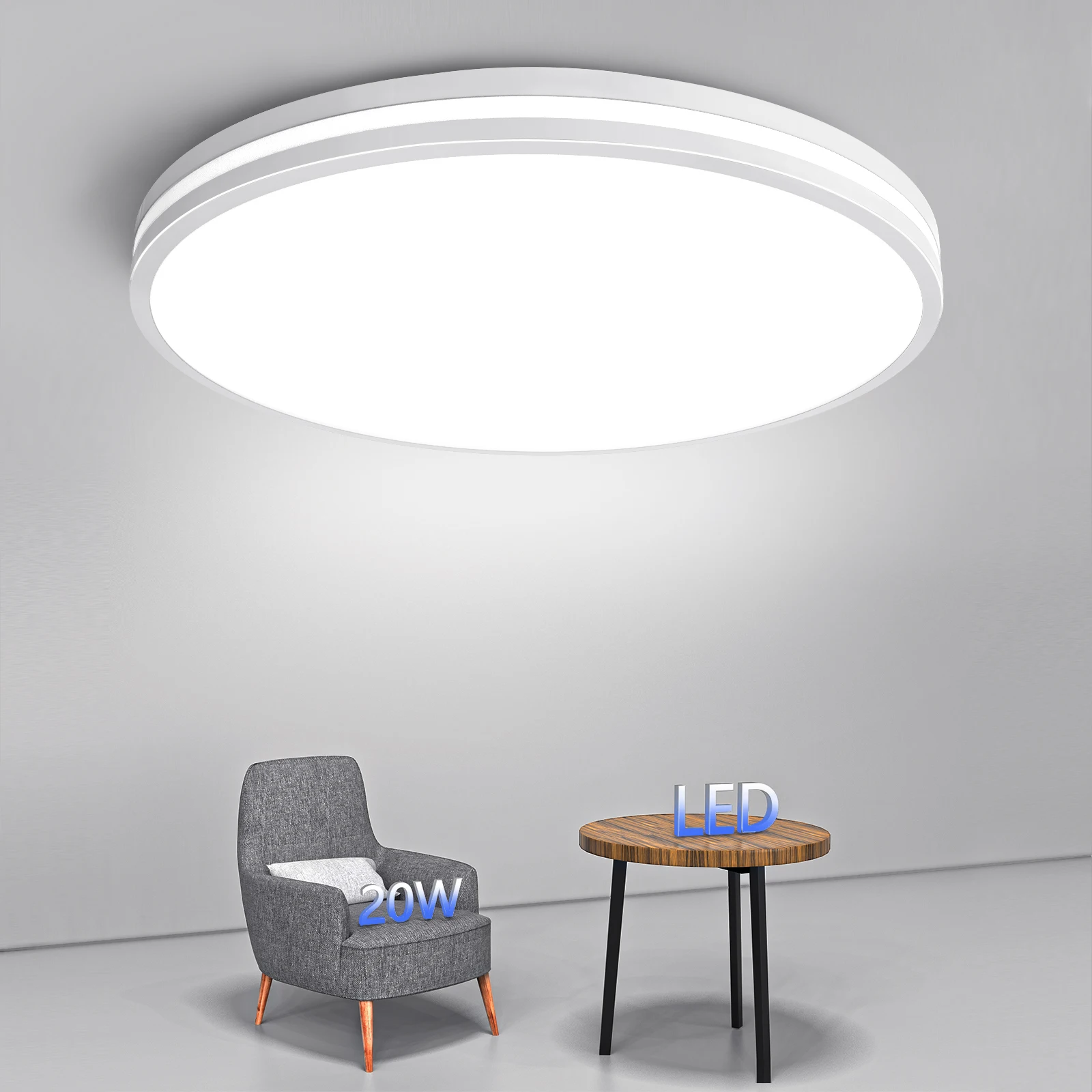 

Safety and Durability Eye Protection 20W Led Ceiling Lights for Lounge Recreation Room Dining Room