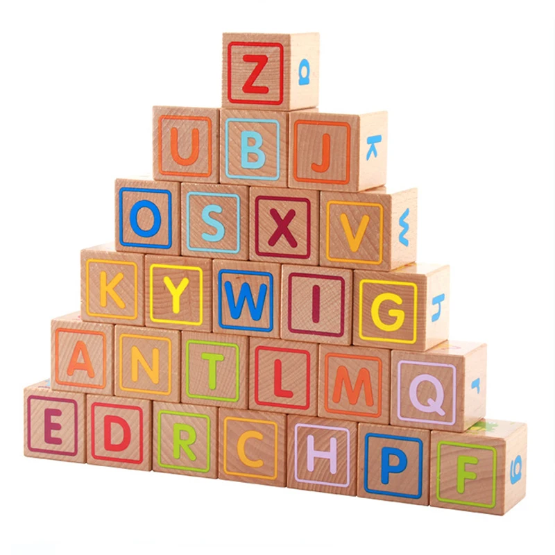 

Wholesale 26pcs Beech Wood Alphabet Blocks blocks building blocks 40mm