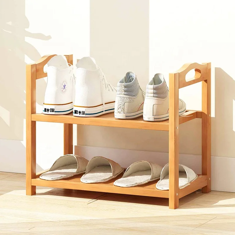 
Haichuan New style 1 tier 2 tier 3tier bamboo shoe rack medium natural on sale from China factory with low price 