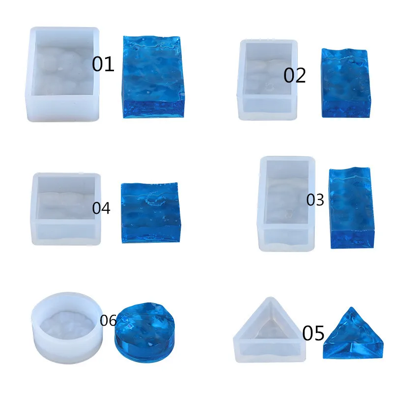 

1122 DIY crystal drip pattern mold silicone water ripple DIY mirror resin process, Transparent