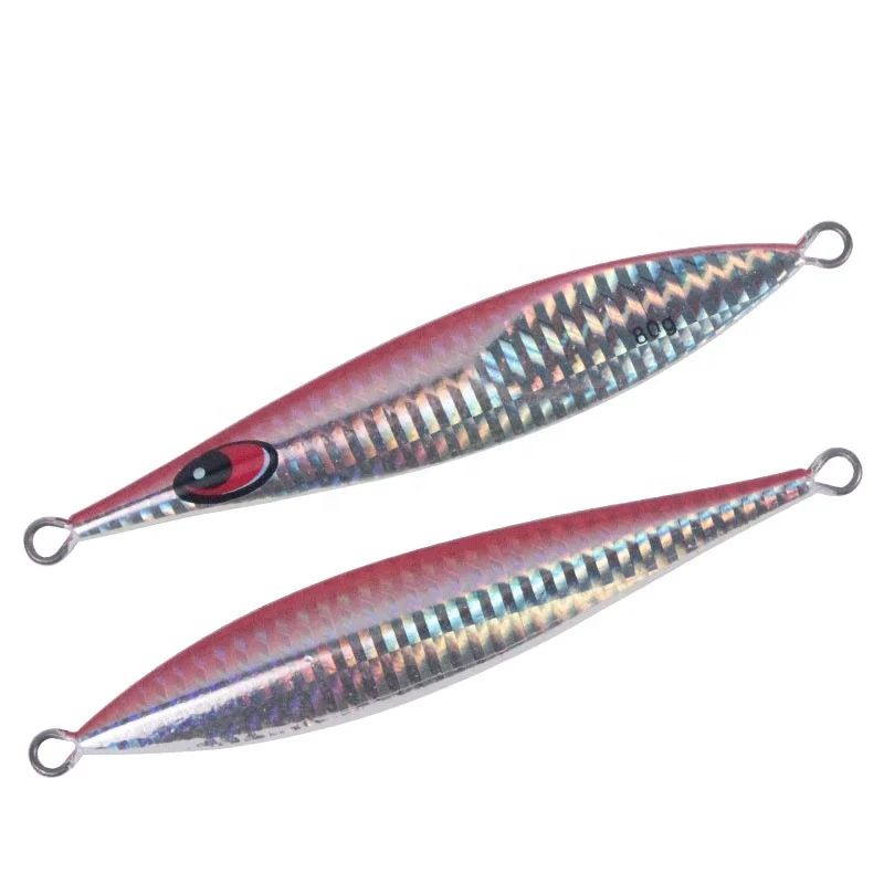

Professional Tuna Long Shot Metal Jigging Lead Fish Jig Bait Lure Jig Metal With Double Hook For Deep Sea Speed Sink Hard Bait, 5 colors