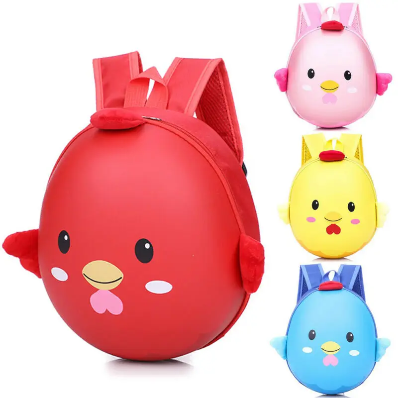 

2021 Cute Kids Boys Girls Bag Backpack Cartoon Chicken Eggshell Toddler Preschool Satchel Rucksack Bags Kindergarten schoolbag