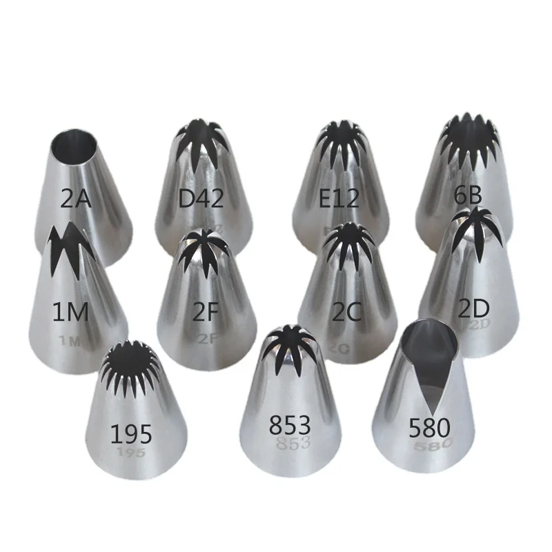 

Lixsun Hot Sale Cake Decorating Tools for Baker Middle Size Piping Tips Seamless Stainless Steel Icing Piping Nozzle Tips