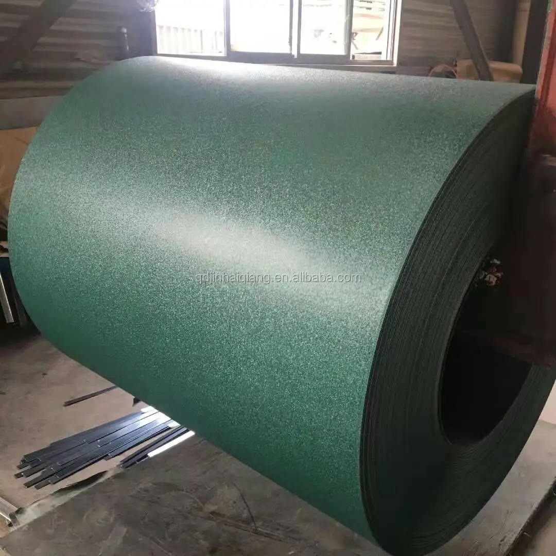 MATT Wrinkle surface treatment PPGI/PPGL galvanized steel coil for roofing sheet/civil construction Big flower RAL3005