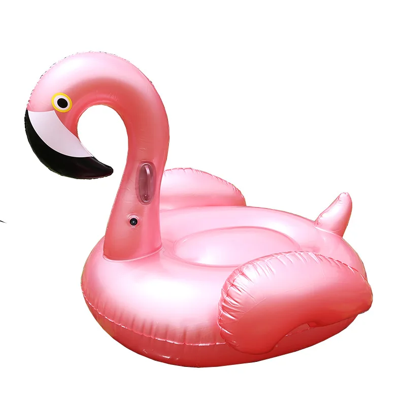 

Eco-friendly PVC hot design customize inflatable float flamingo swimming rings, Customized color