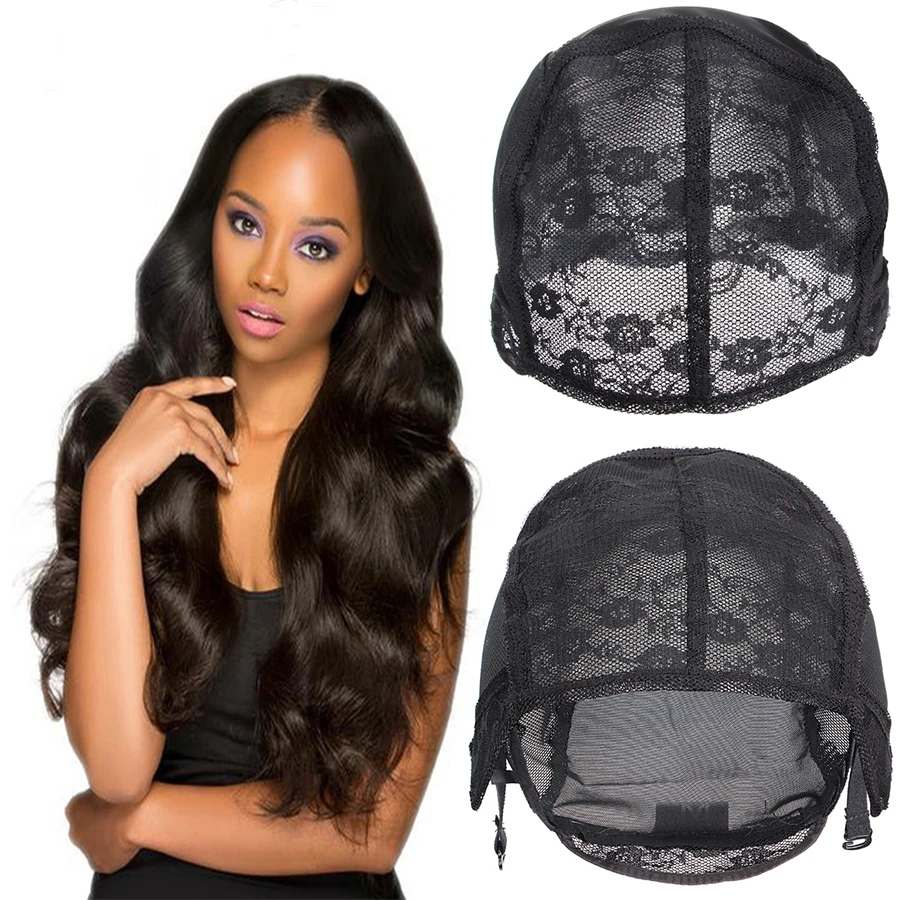 

Leeons Wholesale Black Adjustable Full Lace Wig Caps Glueless Frontal Wig Cap With Elastic Band