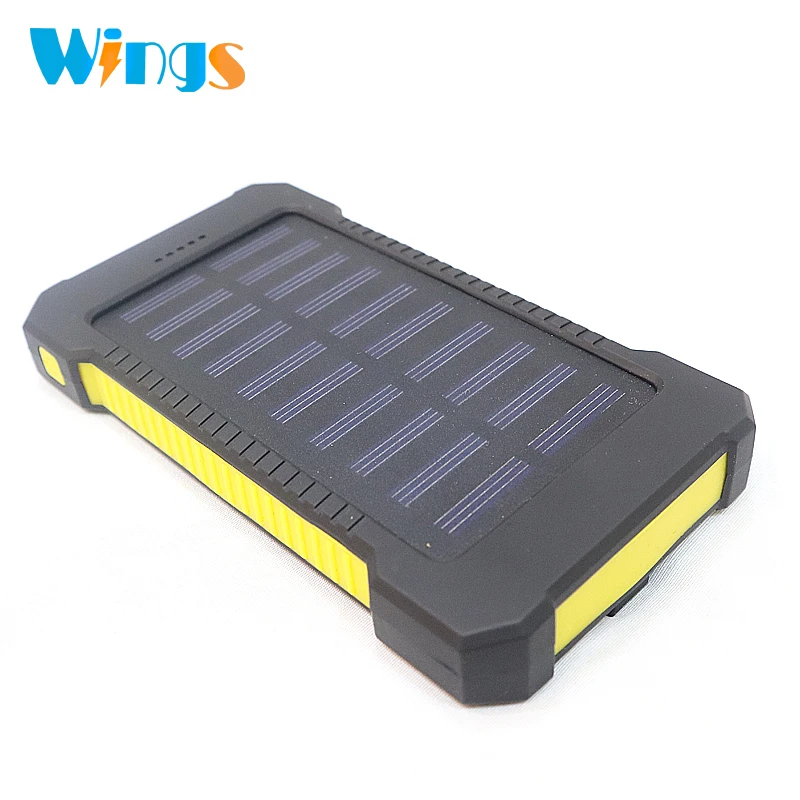 

2019 Best selling products 20000mah durable waterproofable solar power bank with led light and compass