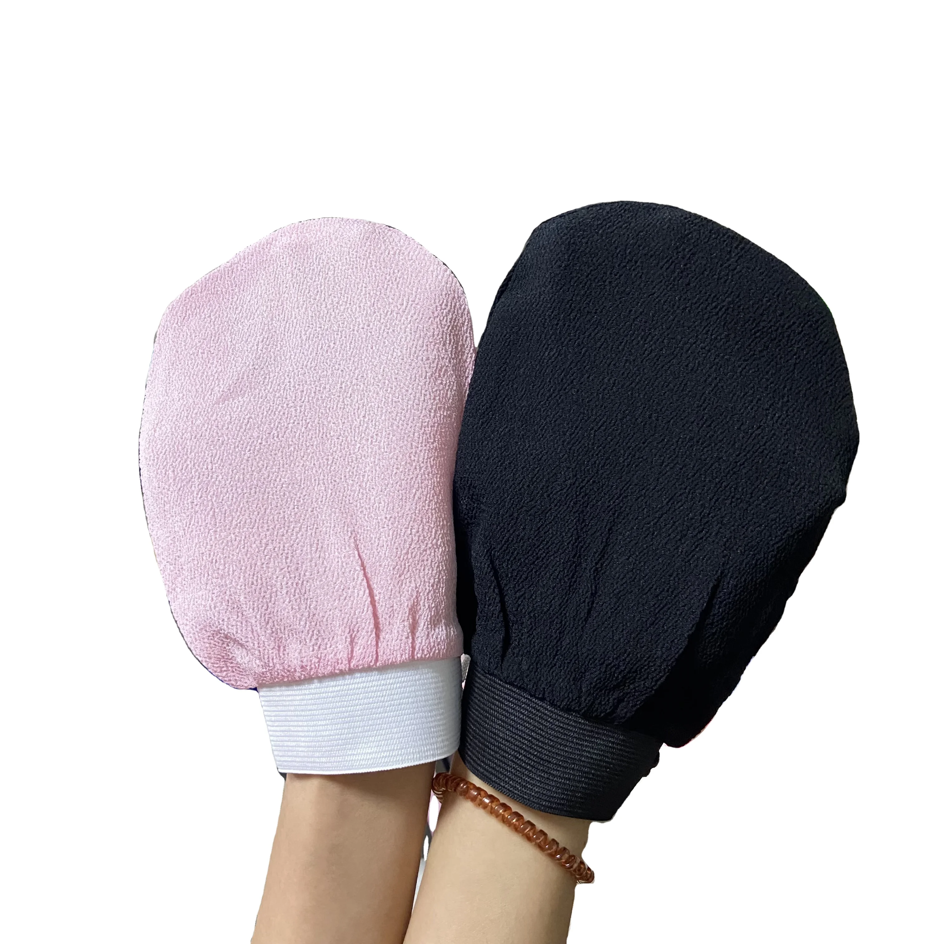 Korean Purple Viscose Fiber Exfoliating Mitt Soft and Gentle for Bath Body Cleaning Custom Logo for Removing Dead Skin