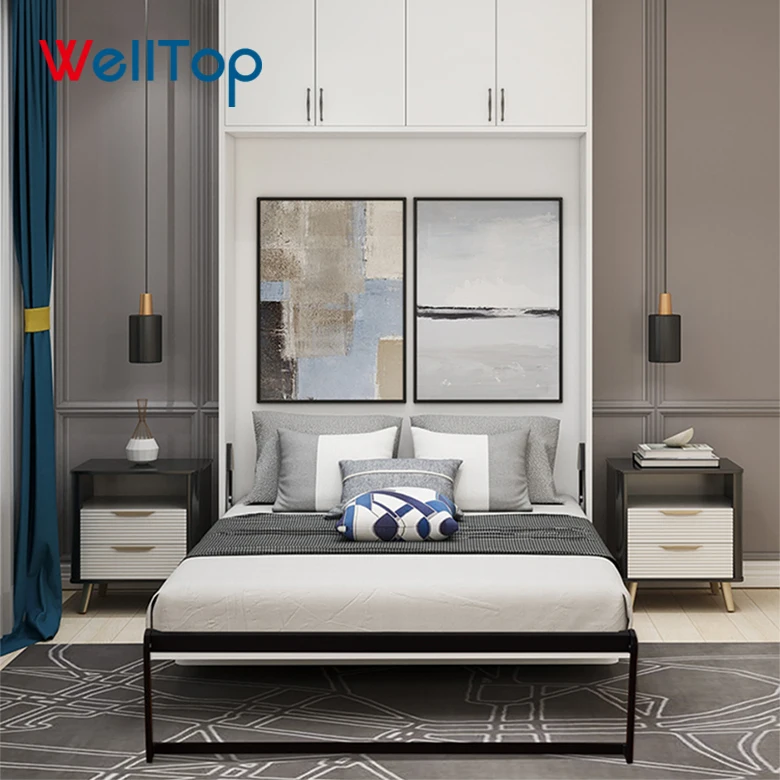
Bed rooms Modern wall mounted smart furniture bed murphy bed images for space saving VT-14.024 