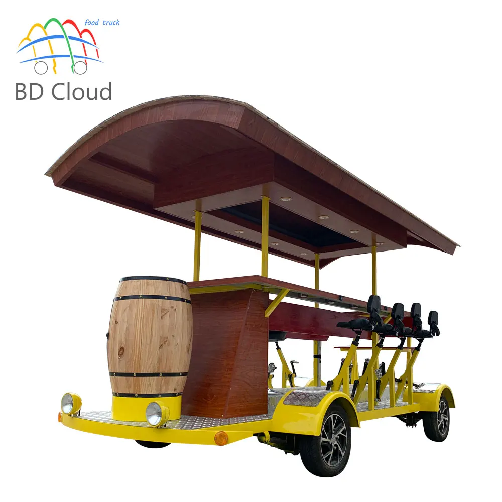 Hot sale four wheel electric design beer bike / beer bicycle / beer truck