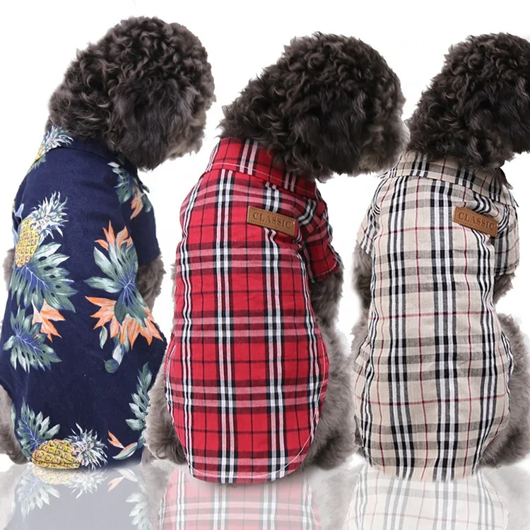 

Dog Cotton Shirt Cool And Breathable Plaid Pet Cat Dog Clothes