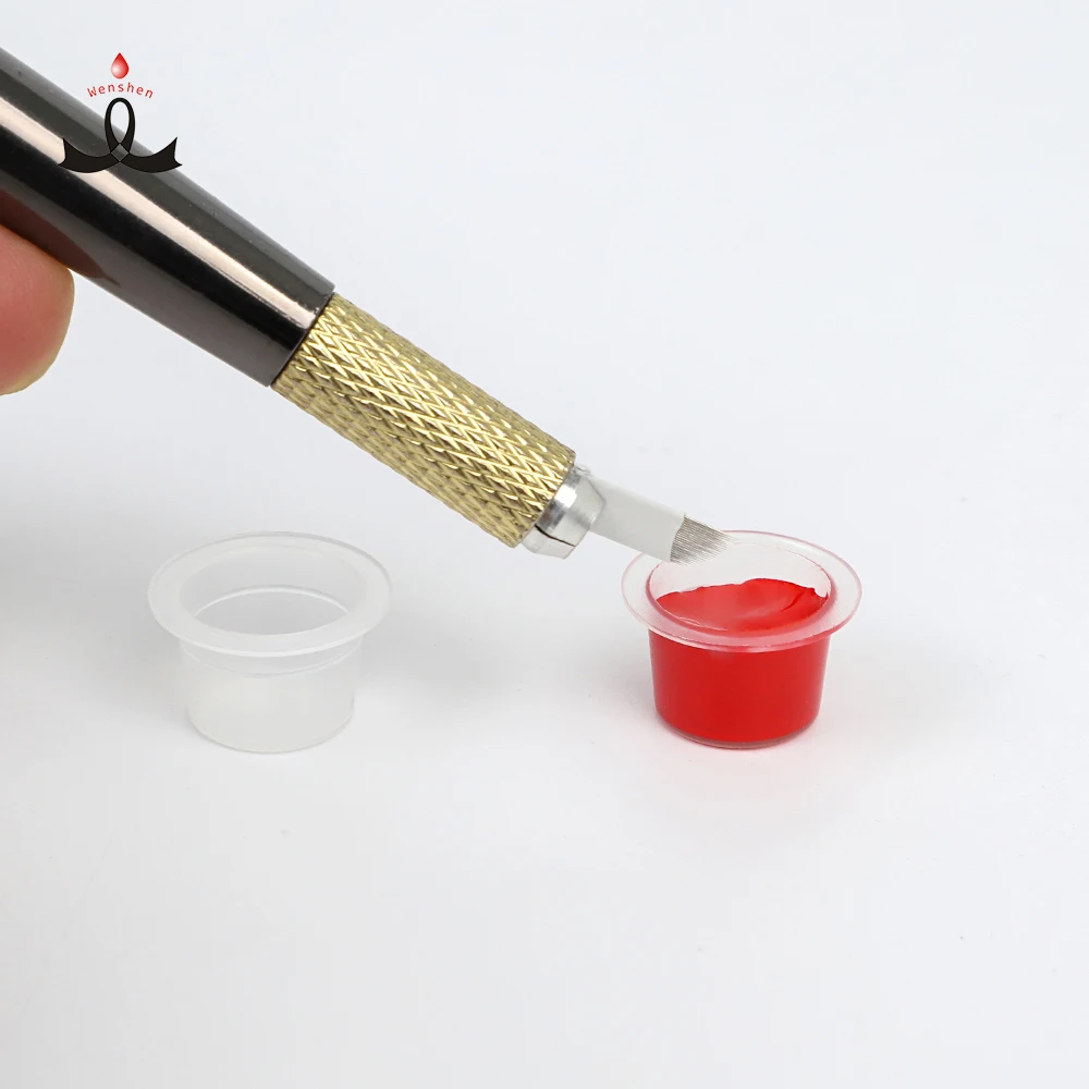 

Disinfected Ink Cup Packed with Medical Bag Disposable TransparentI Microblading Pigment Ink Cups For Eyebrow Tattoo, Transparent