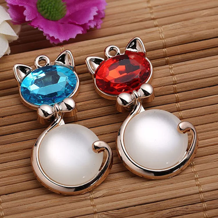 

Popular Fashion charm alloy diamond crystal shell crown cat pearl charm jewelry