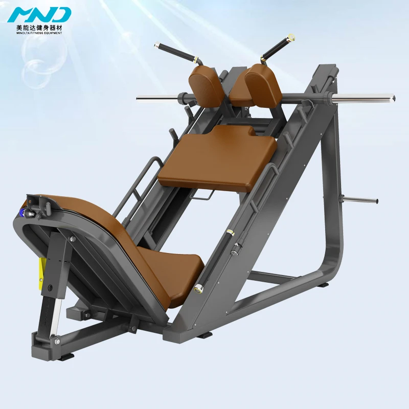 

Plate Loaded Gym Fitness Equipment MND Fitness Dual Functions Leg Press Hack Squat, Customized color