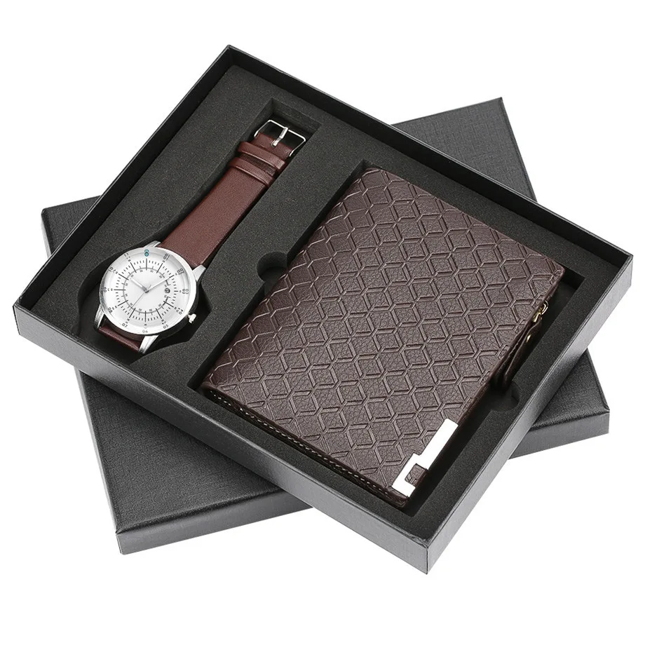 

New design Men's Gift Set Exquisite Packaged Watch Wallet Set Foreign Trade Hot money Creative Combination Set