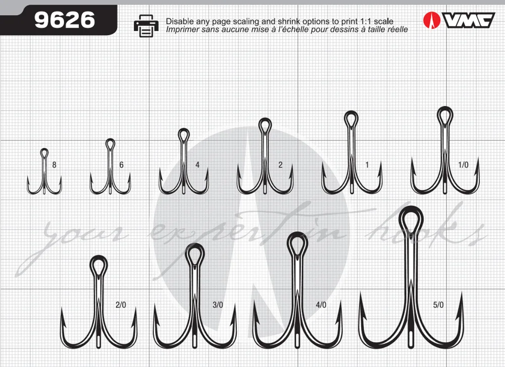 VMC 9626BD Bladed O'Shaughnessy Short Shank Treble Hook main image 0