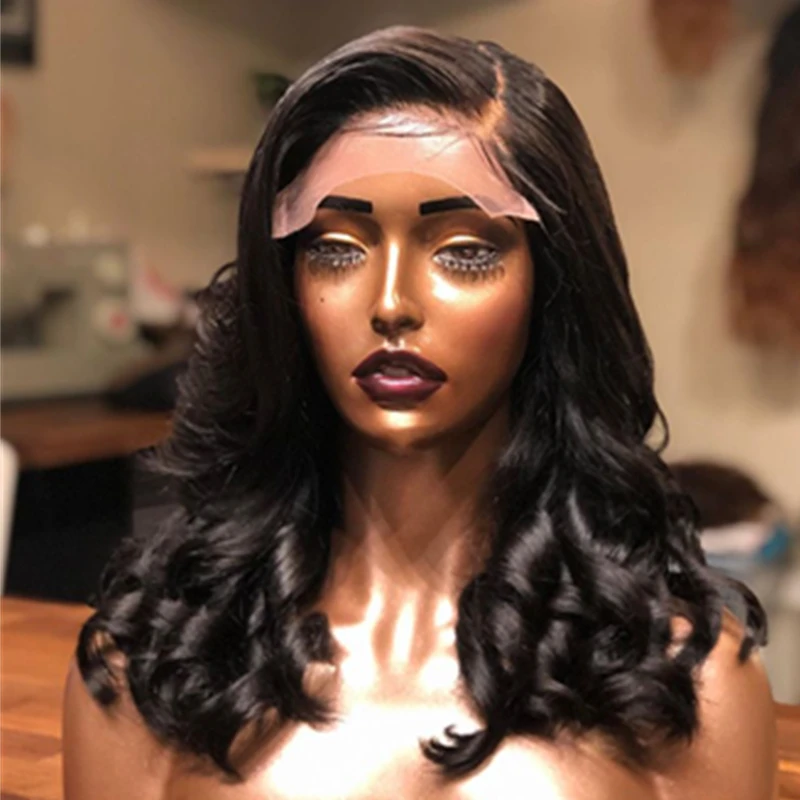 

Human Hair Lace Front Wig Remy HD Lace Wigs for Black Brazilian Front Natural Wholesale Transparent Swiss OEM short bob hair wig