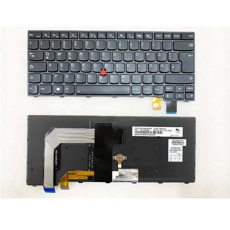 

HK-HHT Laptop keyboard for Lenovo Thinkpad T470P T460P Keyboard Backlit German Tastatur