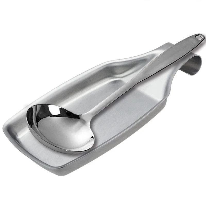 

T310 Practical Stainless Steel Spoon Rack Soup Spoon Holder Kitchen Accessories Cooking Support Stand Rack Spatula Holder