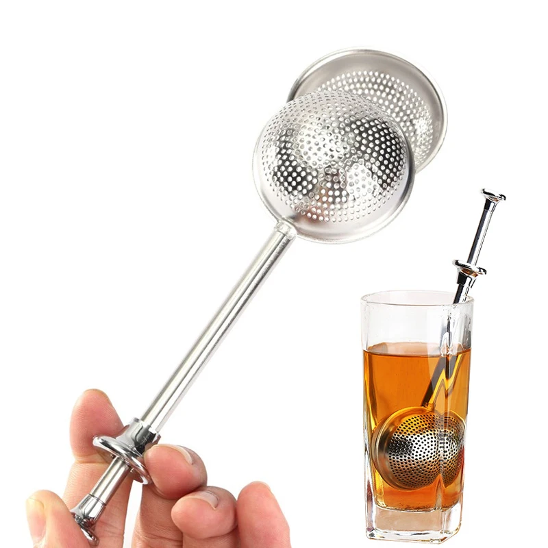 

Metal Tea Bag Filter Mesh Tea Strainer Stainless Steel Infuser Reusable Loose Leaf Green Tea Strainer for Mug Teapot Teaware, As photo