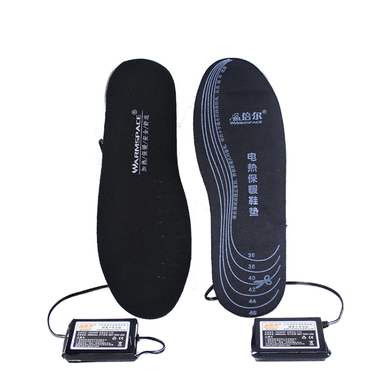 

High Quality Warm Moldable Heat Foot Warmer Rechargeable Battery Powered Heated Shoe Insole