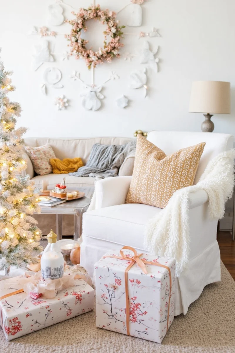 10 creative ways to use christmas gift paper in family friendly home decor