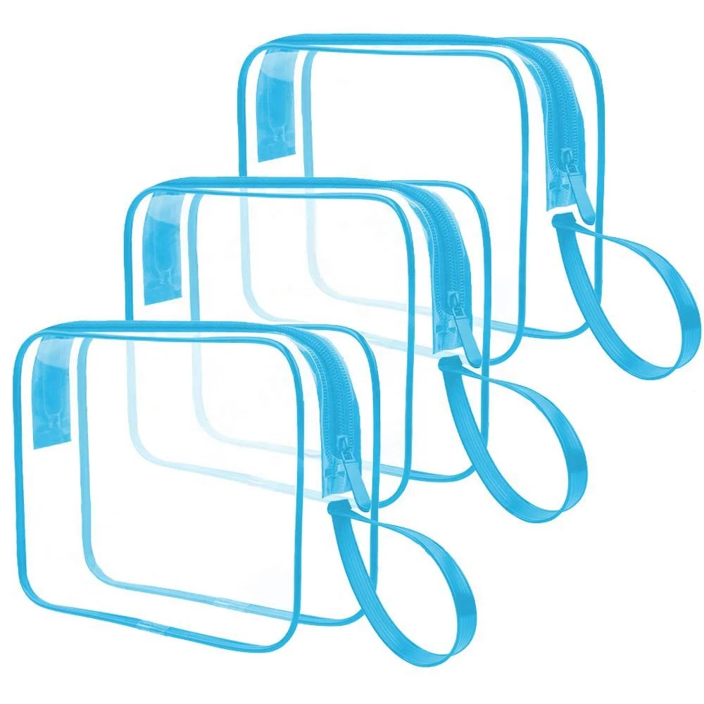 

Custom LOGO transparent makeup bag PVC bag with zipper bag, Colorful