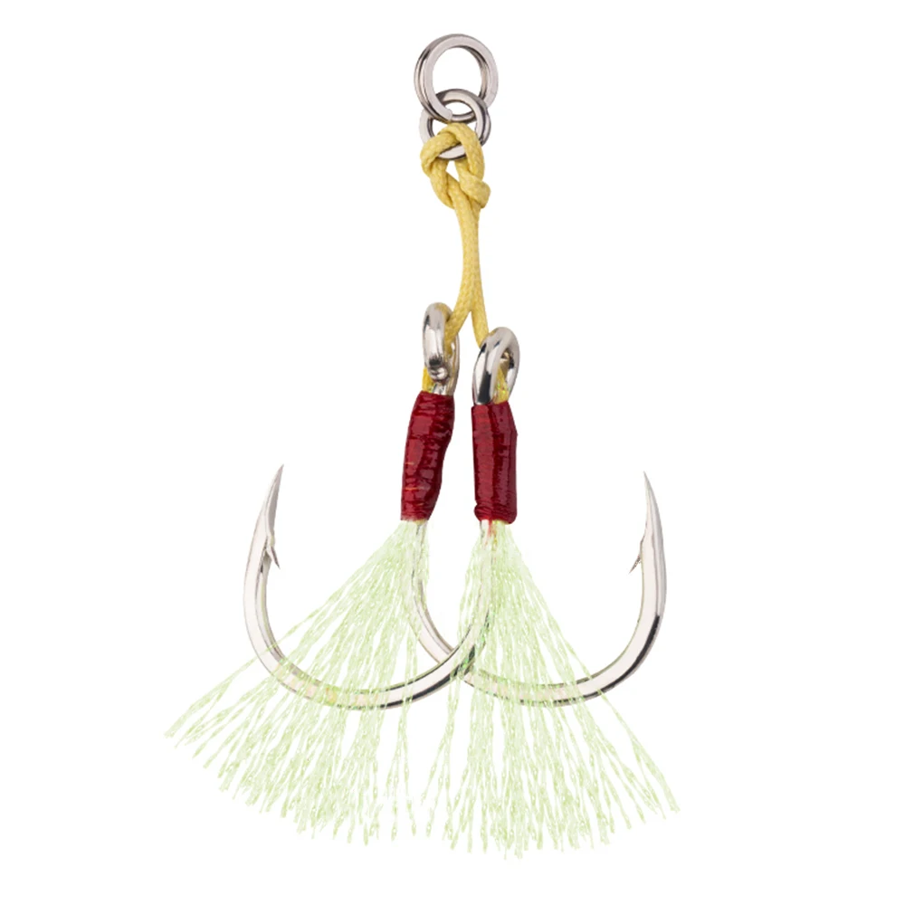

BKK high carbon steel double hooks with strong luminous silk