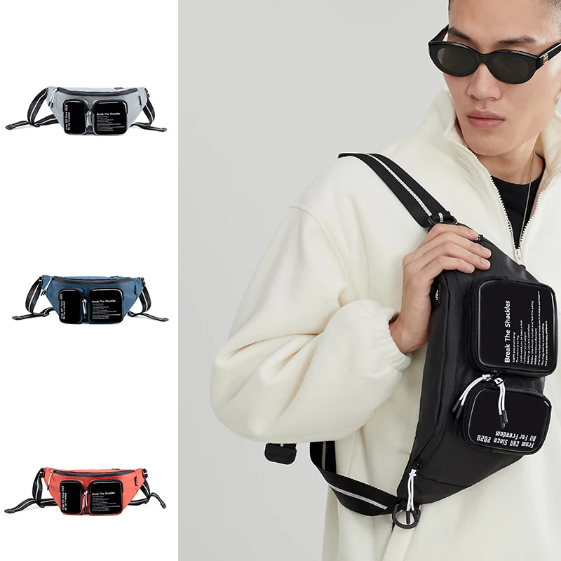 

Fashion Outdoor Crossbody Chest Bag Small Luxury Belt Bag Women Men Sport Gym Designers Fanny Pack Waterproof Waist Bag man, Black/grey/blue/orange