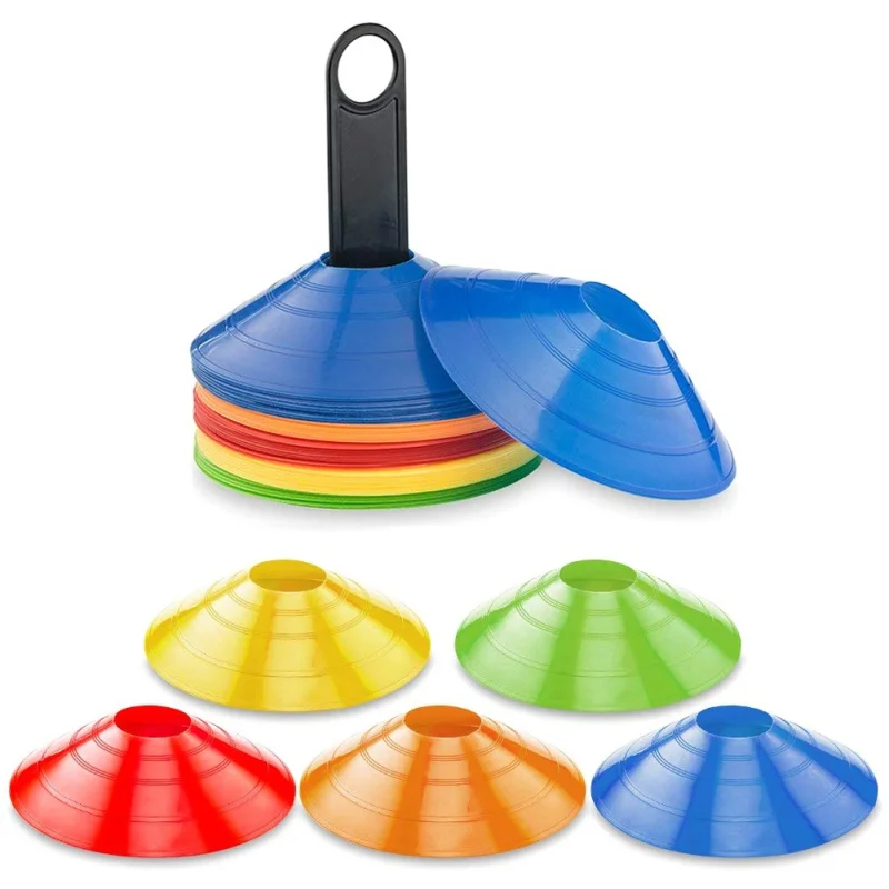 

Outdoor Soccer Cones Disc Field Cone Markers Training Agility Sports Sign Dish Football Soccer Training Tools Agility Soccer Con, Yellow, red, blue, orange, white, green
