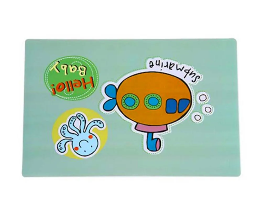

100% biodegradable plastic printed table placemats extra sticky table topper disposable beaded placemats baby, Up to 8 colors or customized