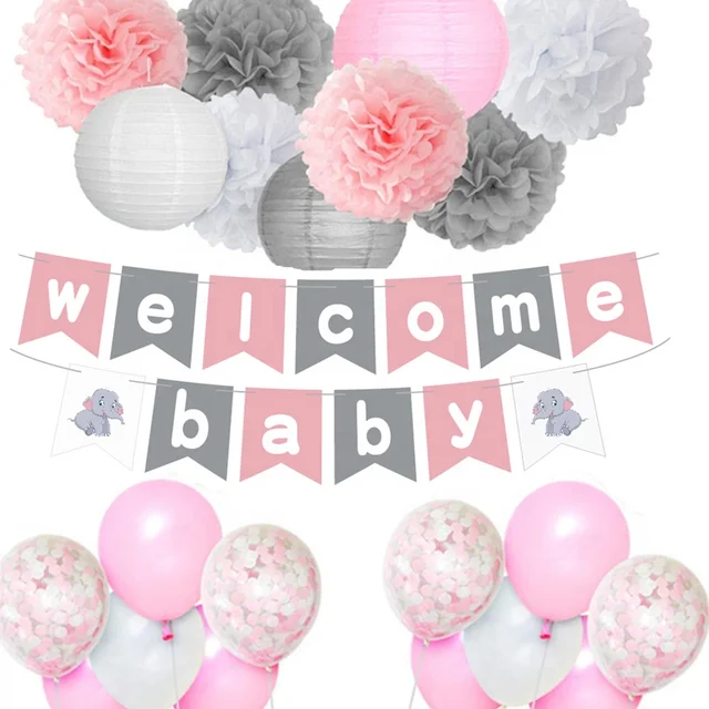 حار بيع الوردي موضوع حزب Welcome Baby راية بوم بوم الفيل استحمام الطفل زينة لفتاة Buy زينة استحمام الطفل زينة استحمام الطفل فتاة زينة استحمام الطفل الفيل Product On Alibaba Com